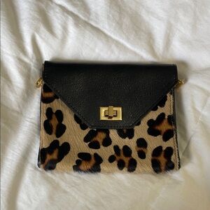 BRAVE | Leather | Calf Hair | Hide | Leopard Print | Western | Small *No Strap*